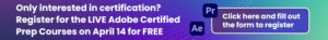 Adobe Certification form banner